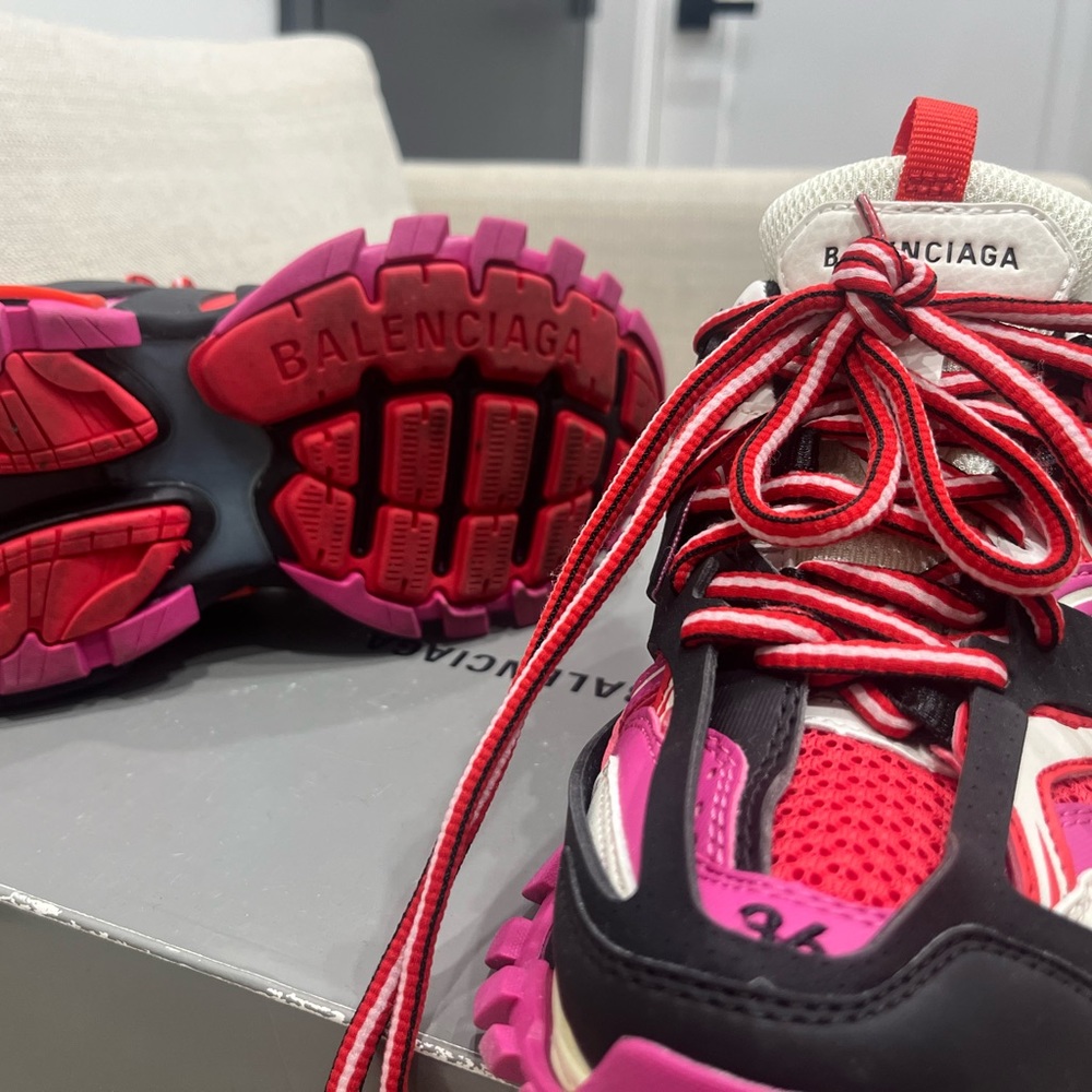 Balenciaga Track Trainers Pink Red (w) In Black/red/pink